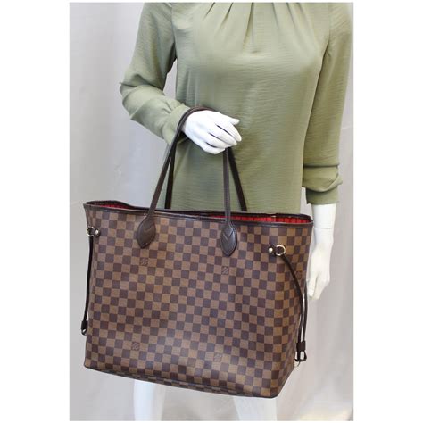 louis vuitton neverfull gm damier ebene brown tote bag